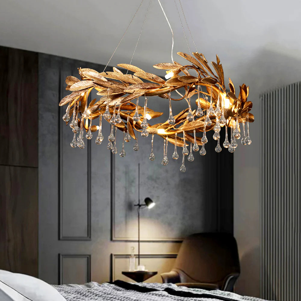 Teardrop Crystal Blade Chandelier