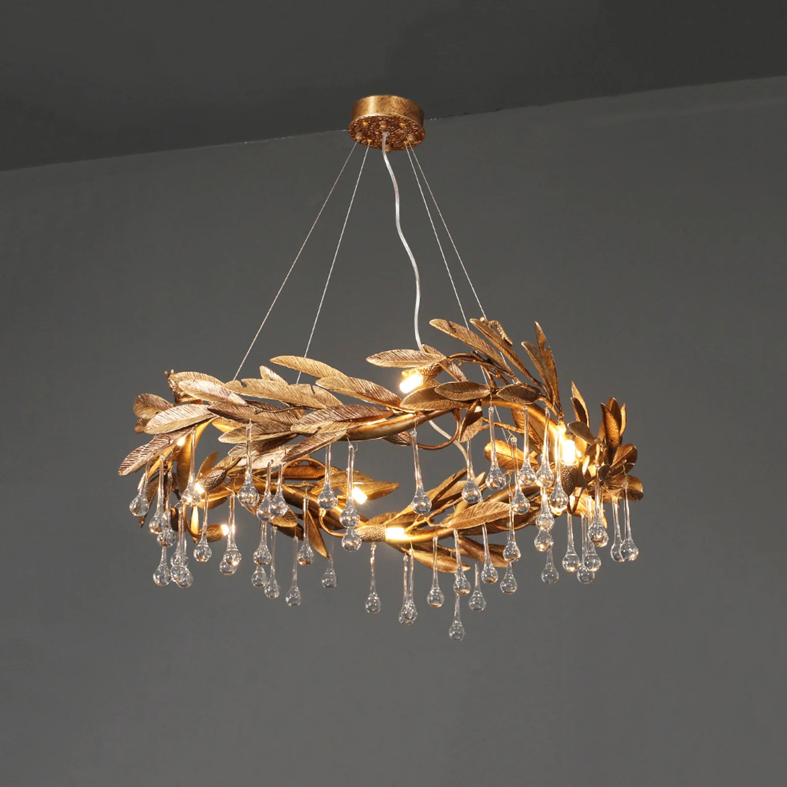 Teardrop Crystal Blade Chandelier