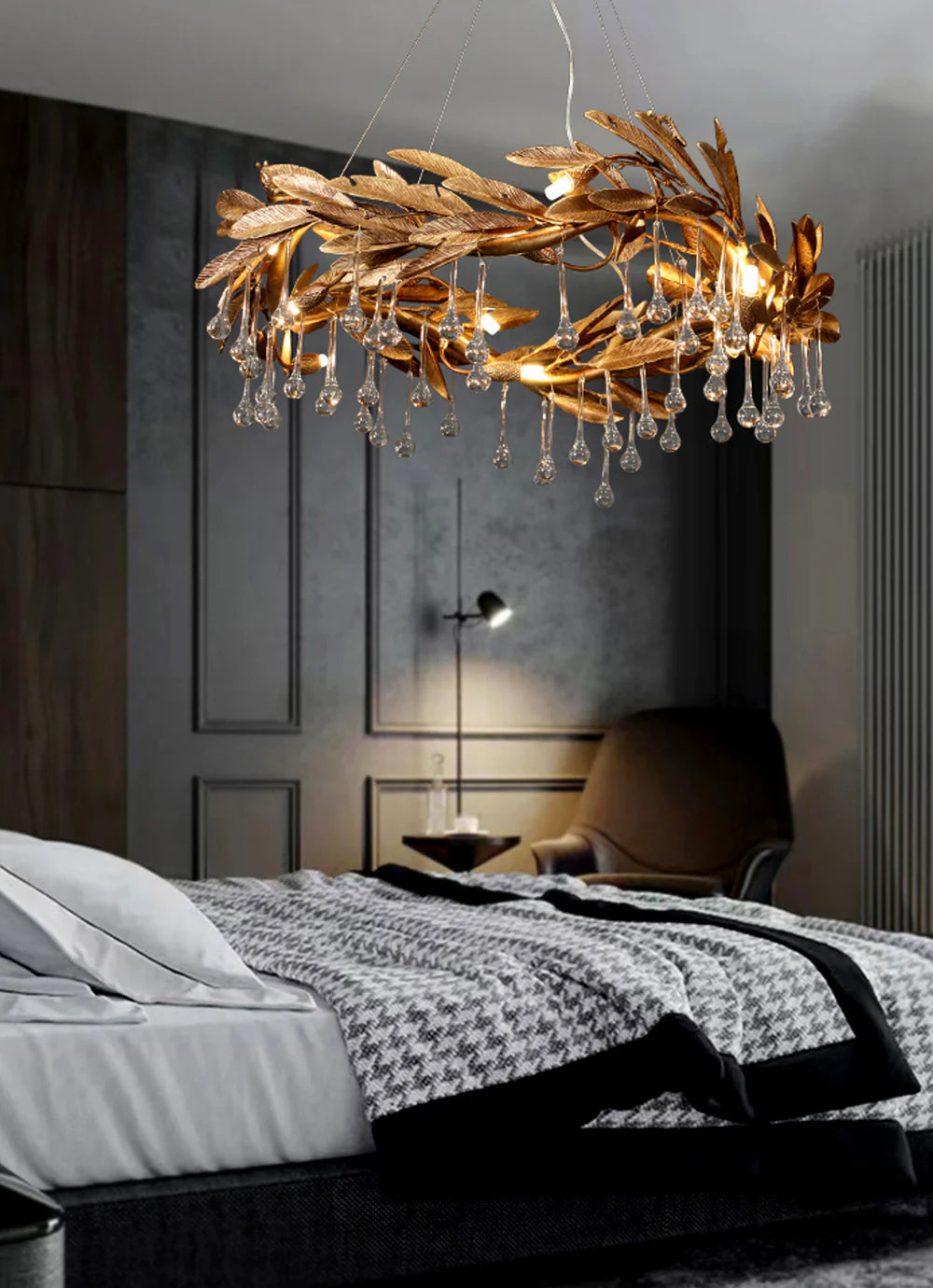 Teardrop Crystal Blade Chandelier