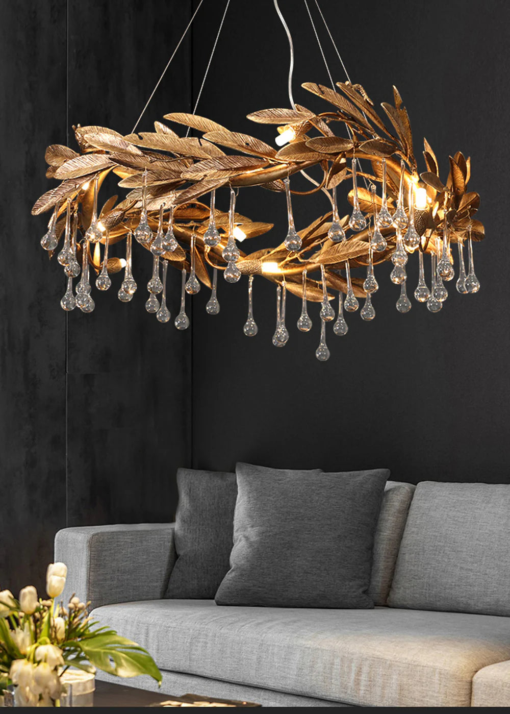Teardrop Crystal Blade Chandelier