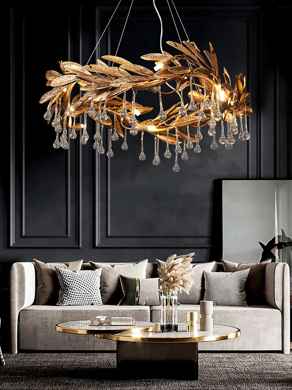 Teardrop Crystal Blade Chandelier