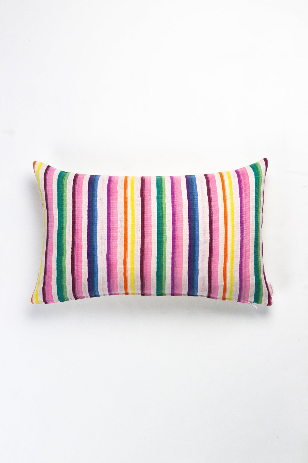 Vintage 70s Rainbow Striped Pillow