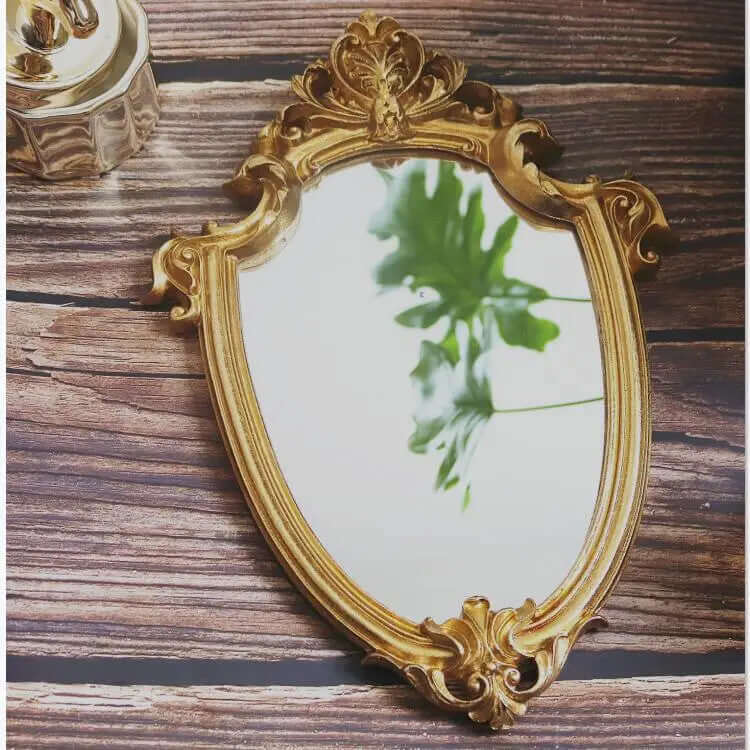 Vintage Gold Vanity Wall Mirror with Baroque Frame