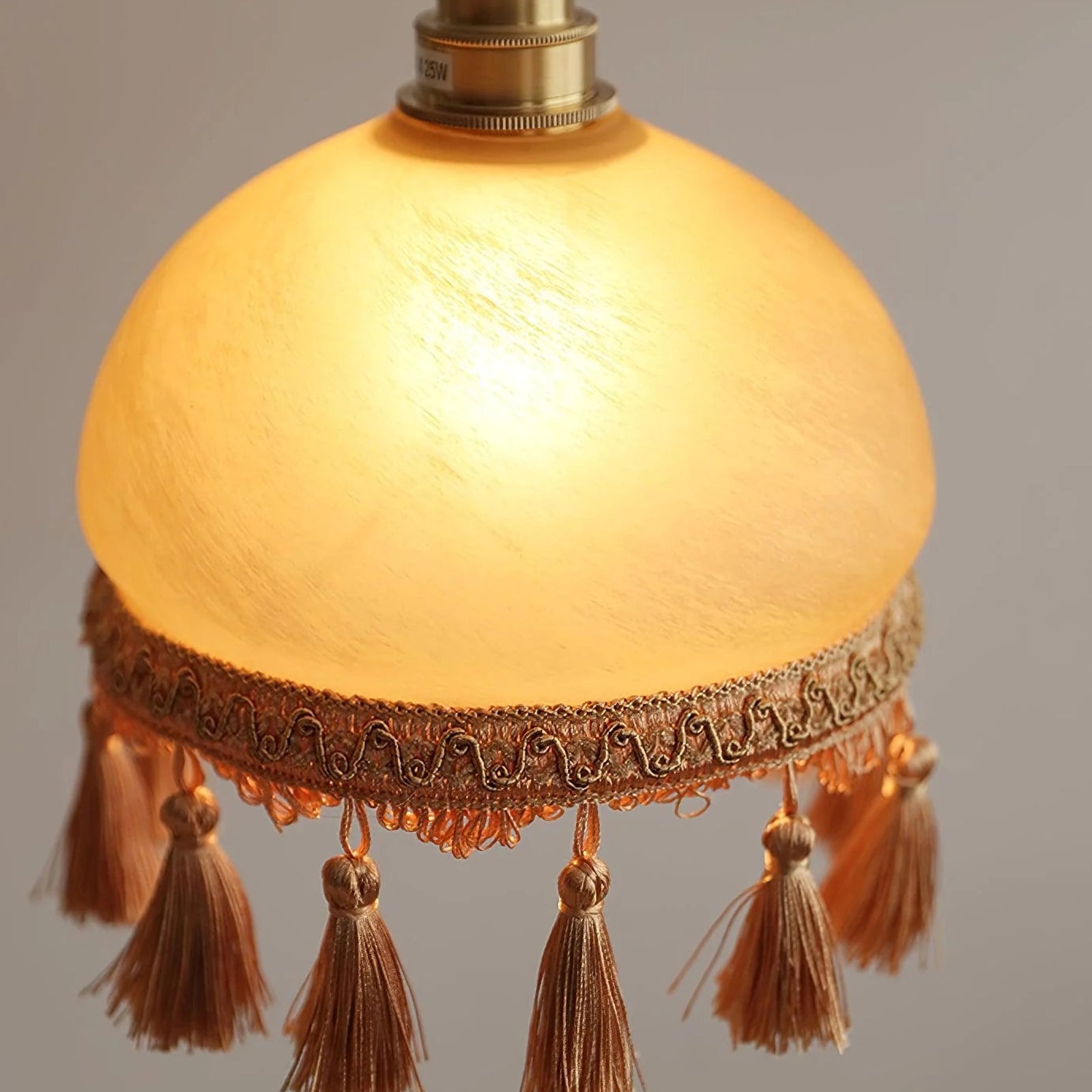 Vintage Tassel Brass Pendant Light