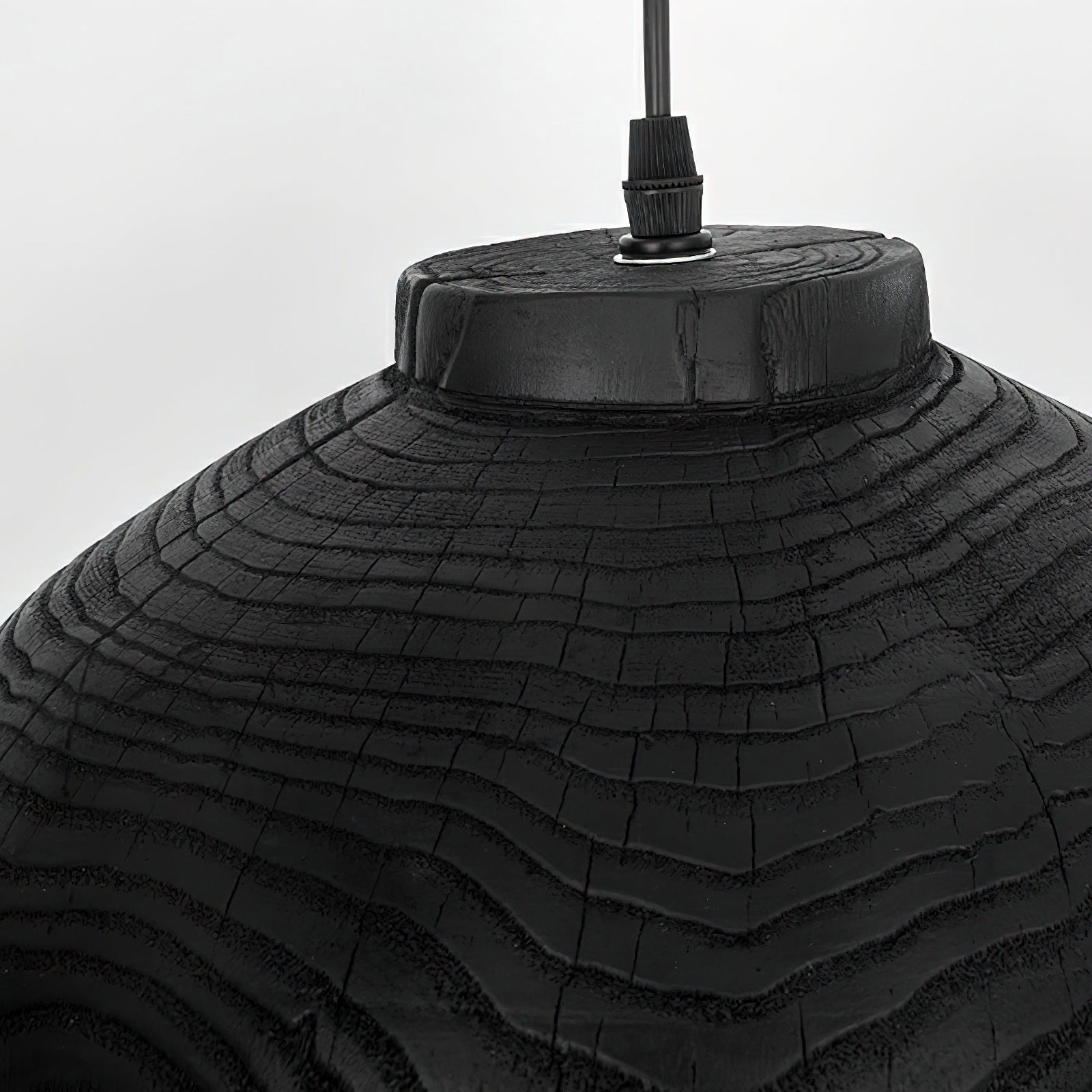 Wood Grain Resin Dome Pendant Light