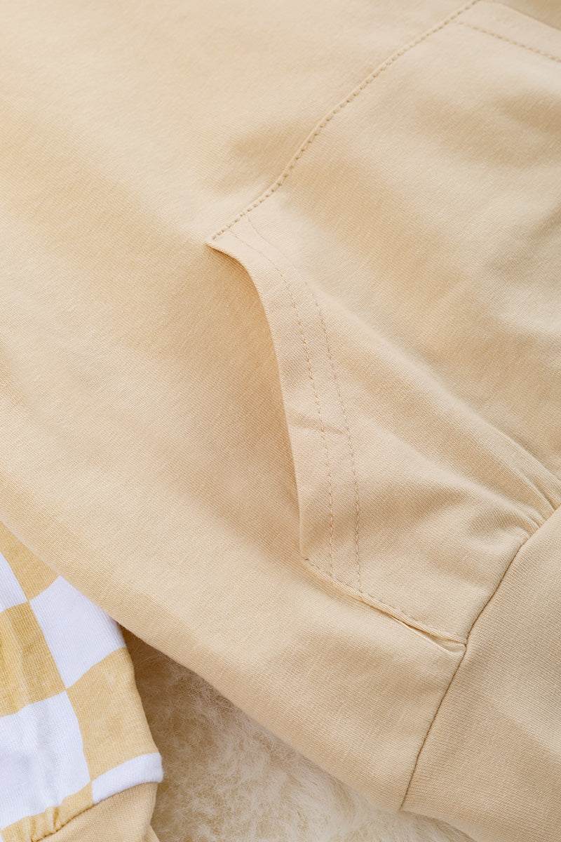 Cream Checker Boys Jogger Set