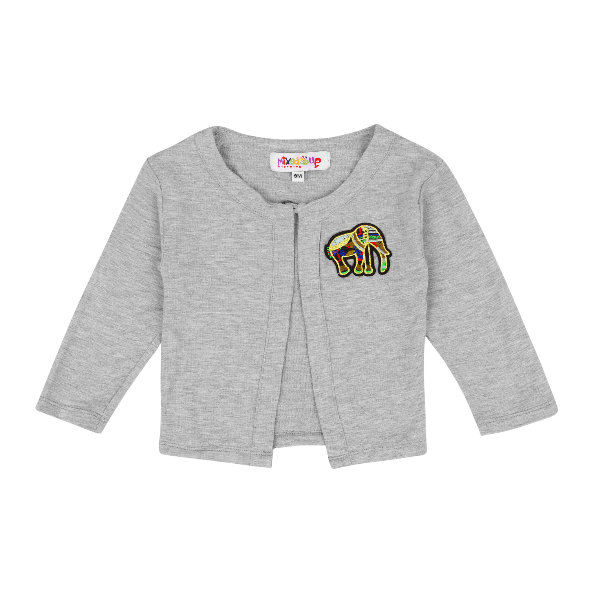 Baby Girl Elefante Cardigan – Multicultural Knit Cotton Sweater