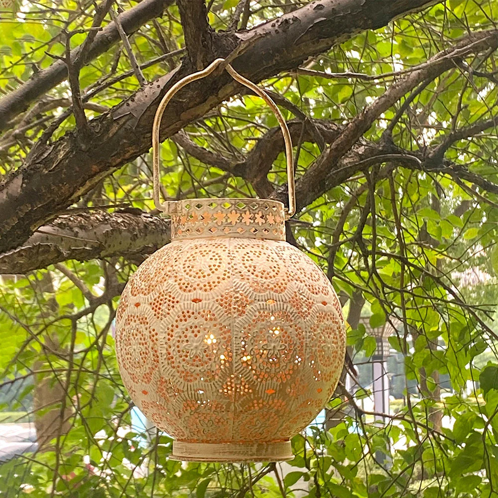 Set of 2 7'' Moroccan Lamps (white)