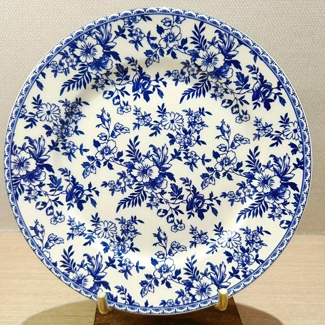 Nordic Blue  White Porcelain Dessert Plates Set