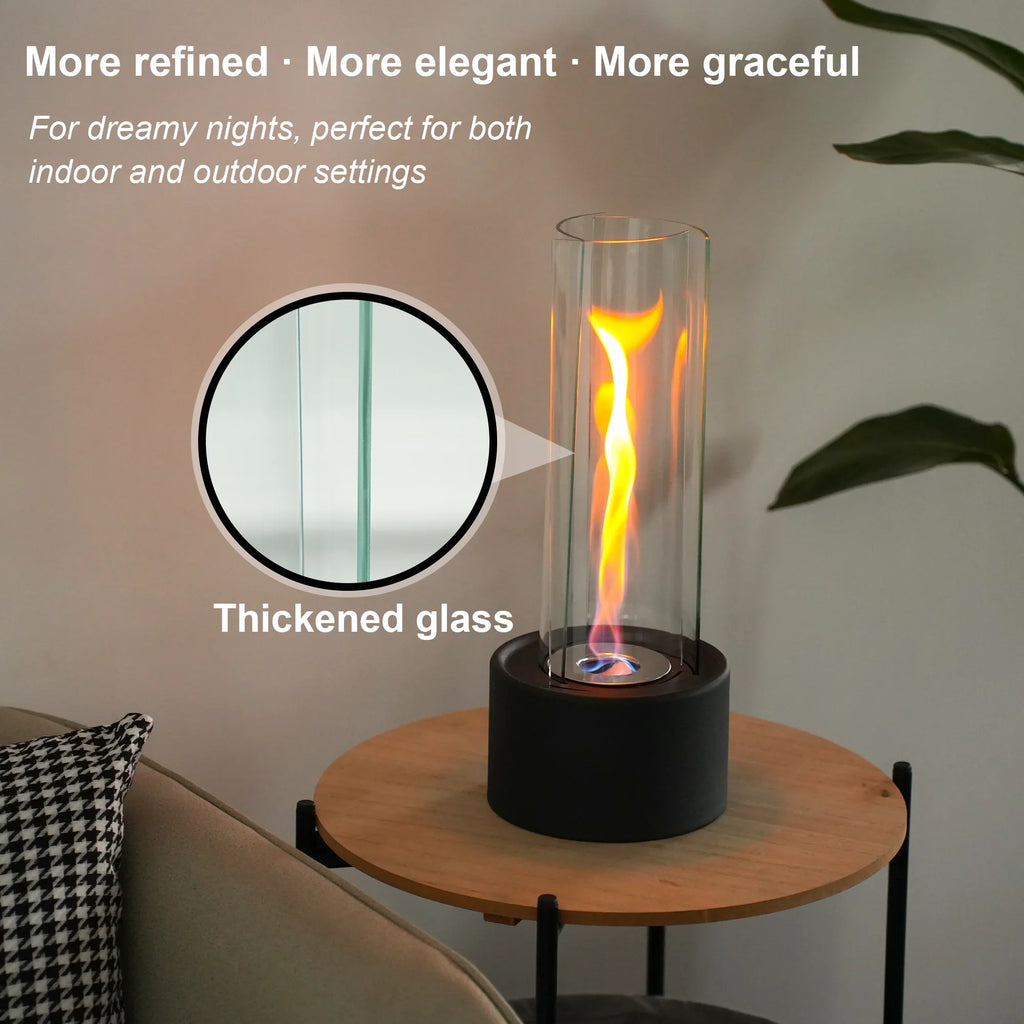 Cylindrical Bioethanol Vented-Free Fireplace