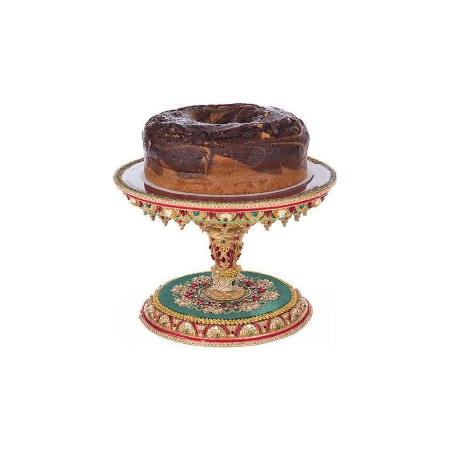 11" Christmas Castle Cake Plate