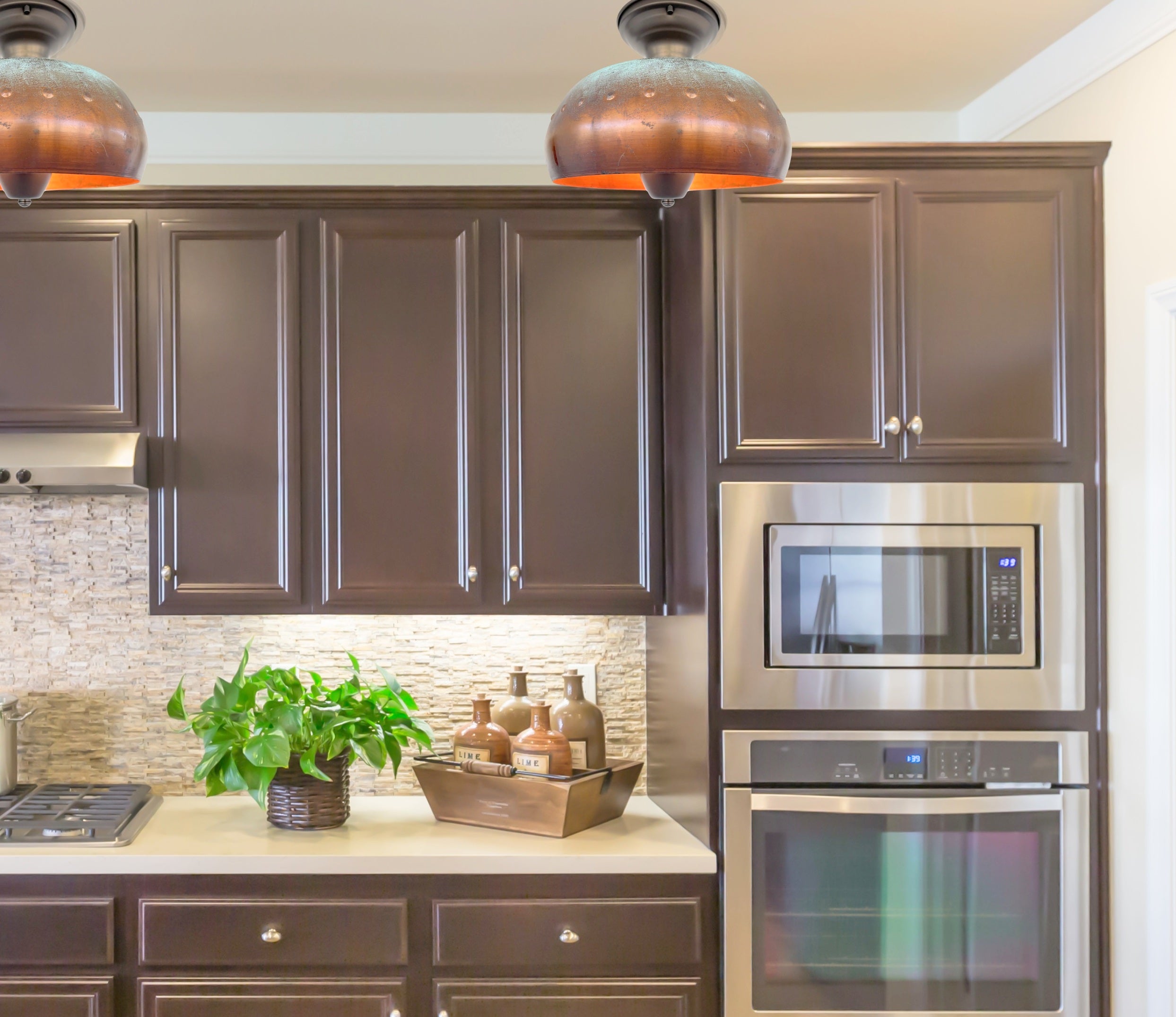 Copper Farmhouse Ceiling Light