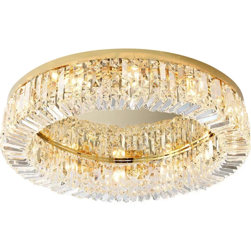 DecorBites™ Crystal LED Chandelier Ceiling Light - Gold