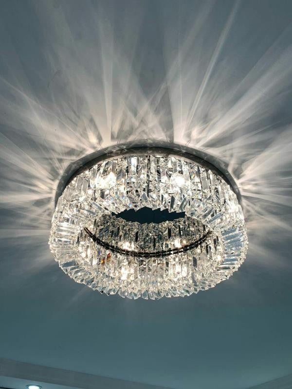 DecorBites™ Crystal LED Chandelier Ceiling Light - Gold