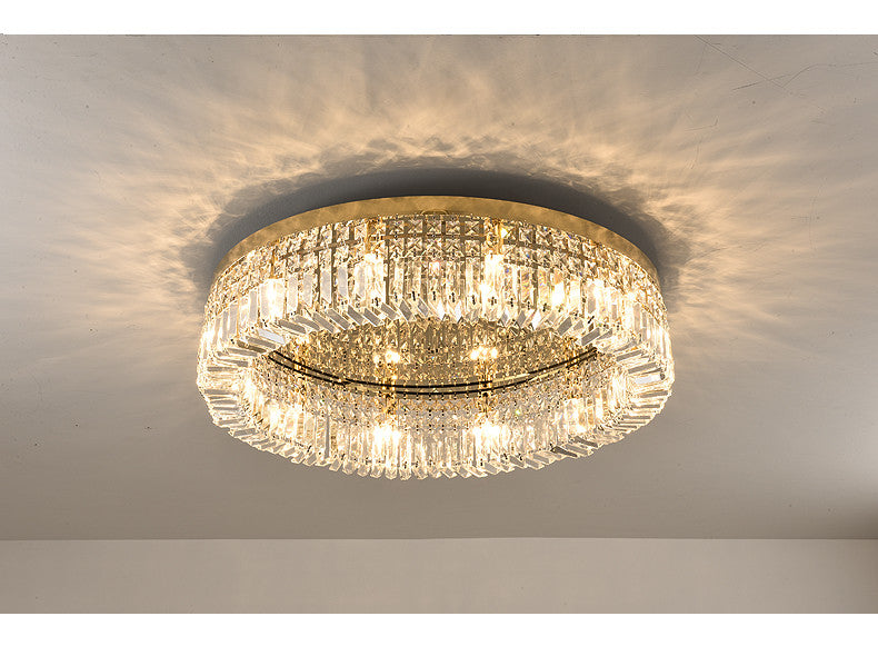 DecorBites™ Crystal LED Chandelier Ceiling Light - Gold