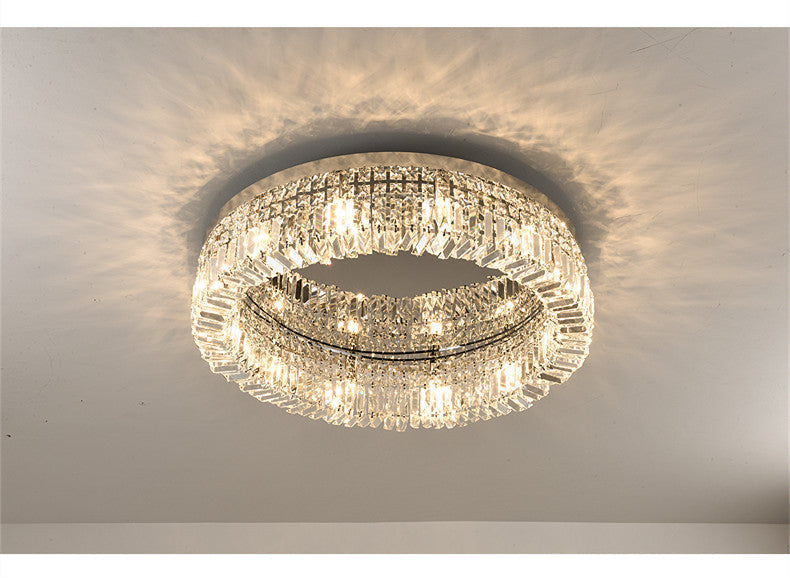 DecorBites™ Crystal LED Chandelier Ceiling Light - Gold