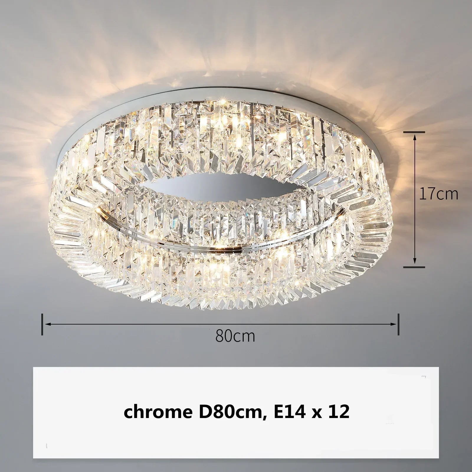 DecorBites™ Crystal LED Chandelier Ceiling Light - Gold
