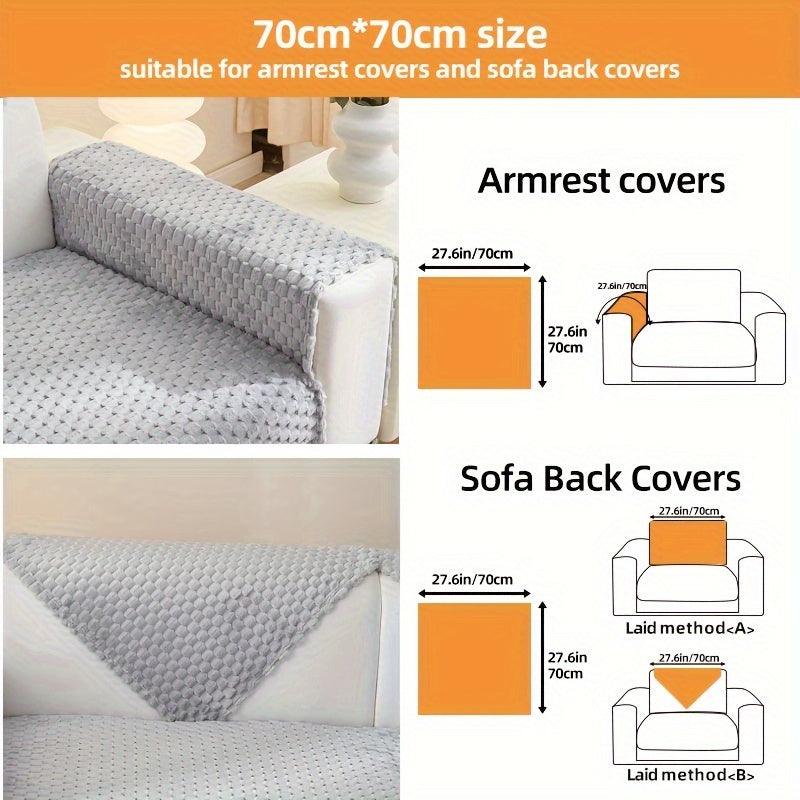 Plush Nordic Sofa Slipcover | non slip couch cover for dogs