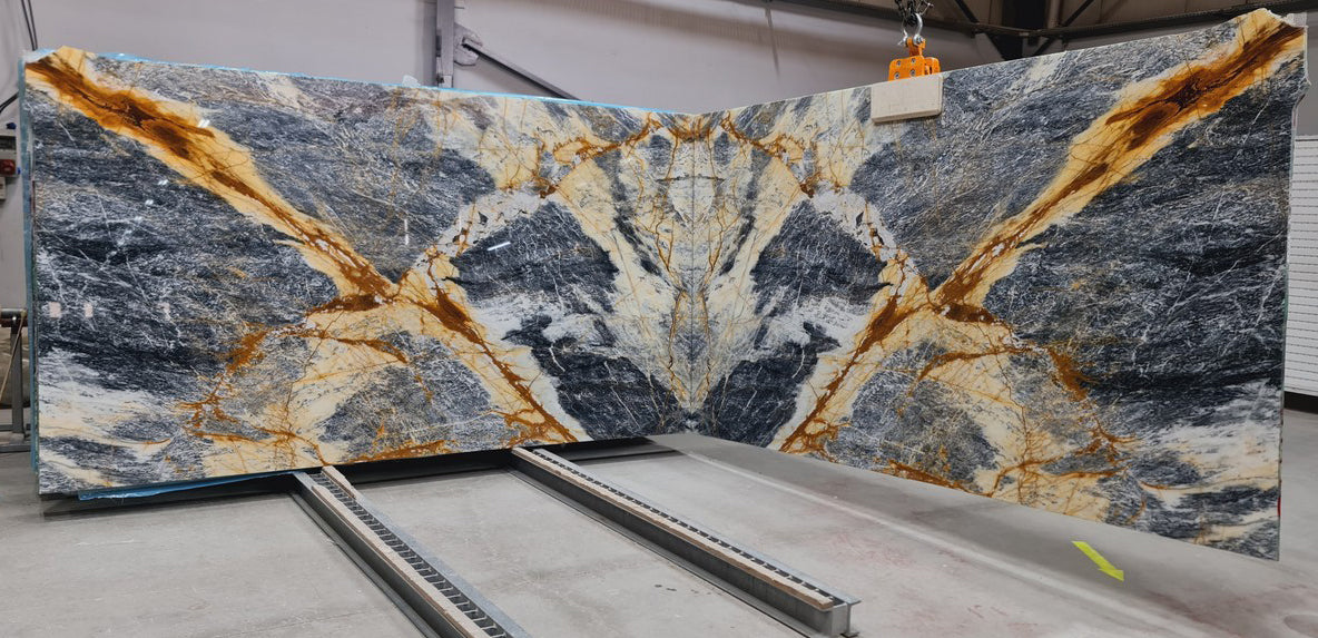 Explosion Blue Bookmatching Marble Slabs Polished - Full Truckload