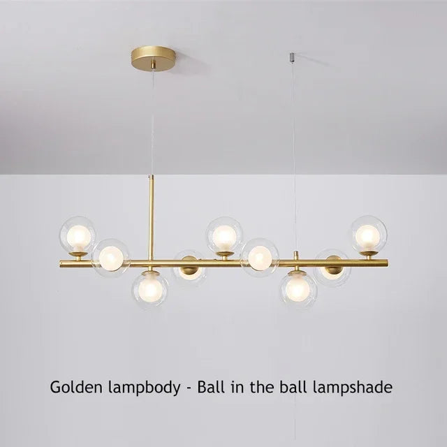 DecorBites™ Glass Ball Ceiling Chandelier for Home Lighting
