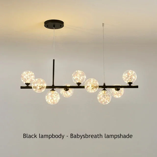 DecorBites™ Glass Ball Ceiling Chandelier for Home Lighting
