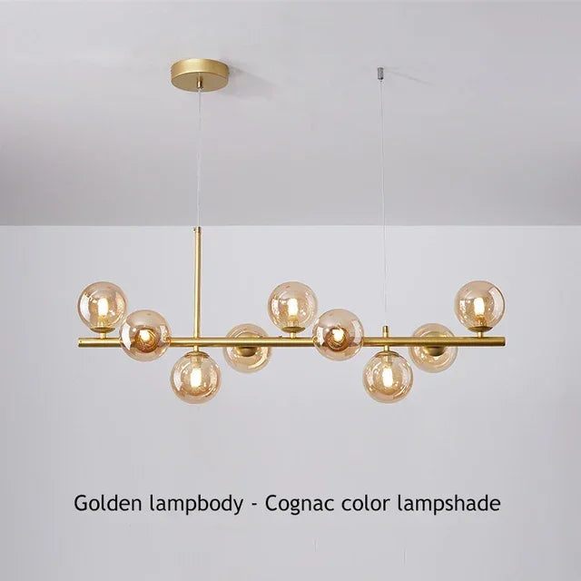 DecorBites™ Glass Ball Ceiling Chandelier for Home Lighting