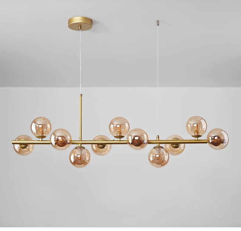 DecorBites™ Glass Ball Ceiling Chandelier for Home Lighting