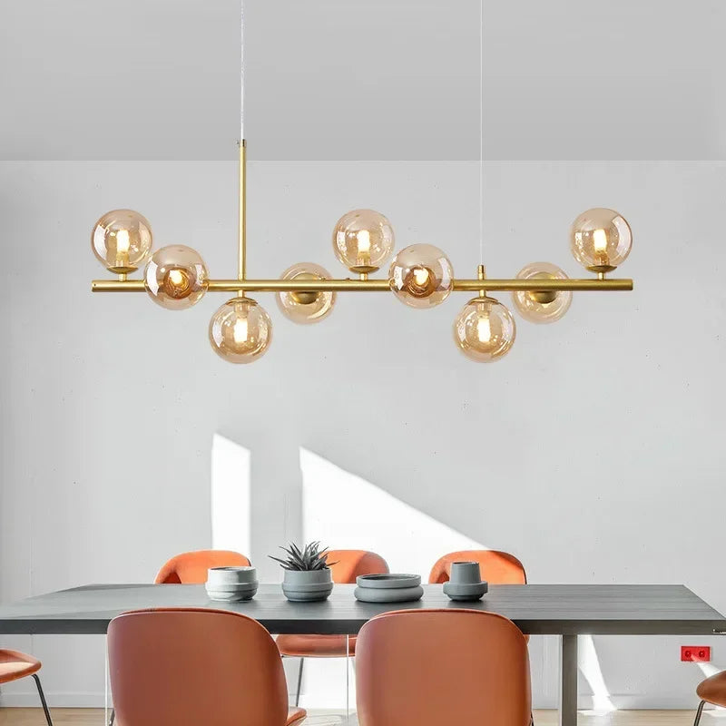 DecorBites™ Glass Ball Ceiling Chandelier for Home Lighting