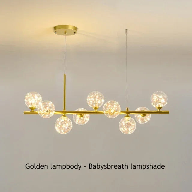 DecorBites™ Glass Ball Ceiling Chandelier for Home Lighting