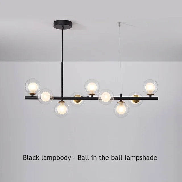 DecorBites™ Glass Ball Ceiling Chandelier for Home Lighting