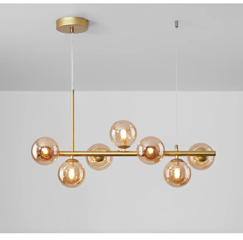 DecorBites™ Glass Ball Ceiling Chandelier for Home Lighting