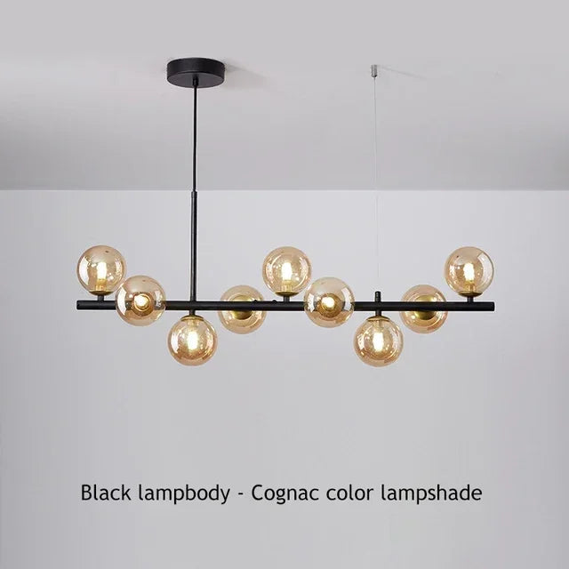 DecorBites™ Glass Ball Ceiling Chandelier for Home Lighting