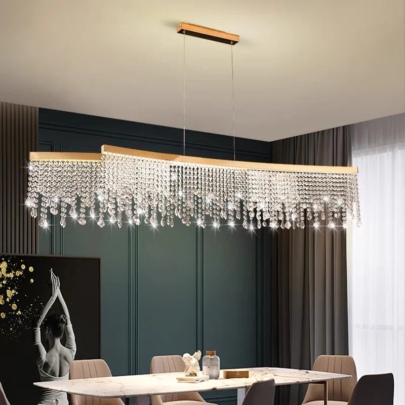 DecorBites™ Luxury Crystal Chandelier Pendant Light Fixture