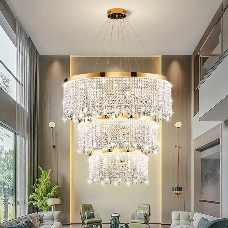 DecorBites™ Luxury Crystal Chandelier Pendant Light Fixture