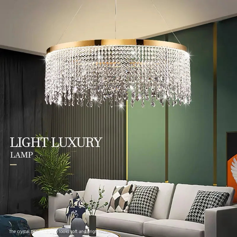 DecorBites™ Luxury Crystal Chandelier Pendant Light Fixture