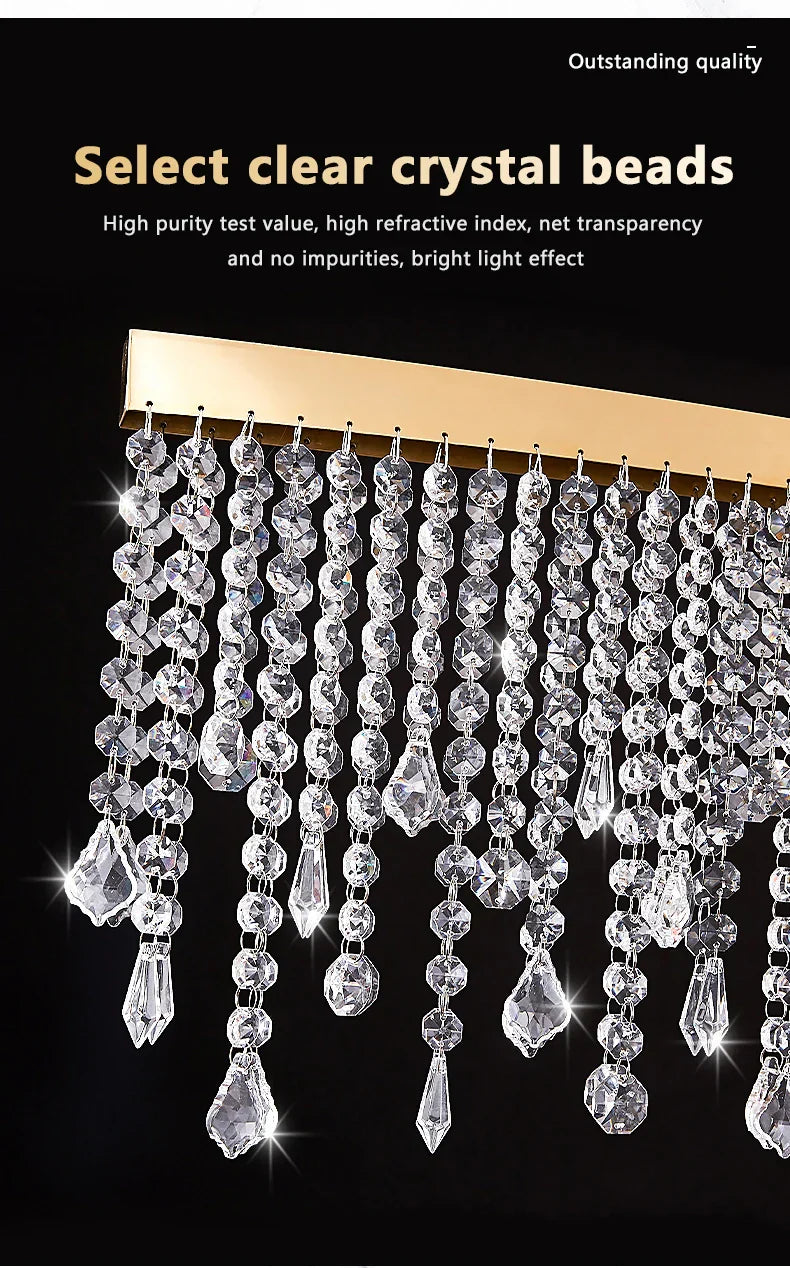DecorBites™ Luxury Crystal Chandelier Pendant Light Fixture