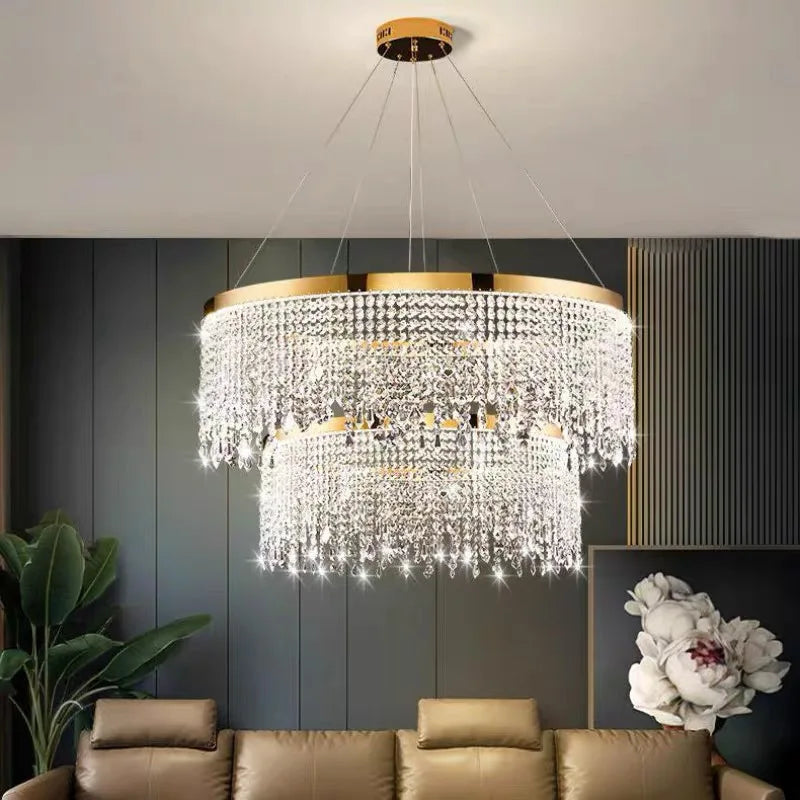DecorBites™ Luxury Crystal Chandelier Pendant Light Fixture