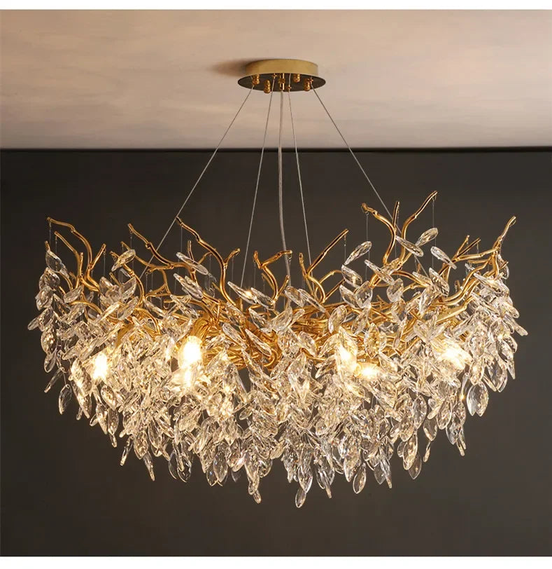 DecorBites™ Luxury Crystal Chandelier with LED Lights