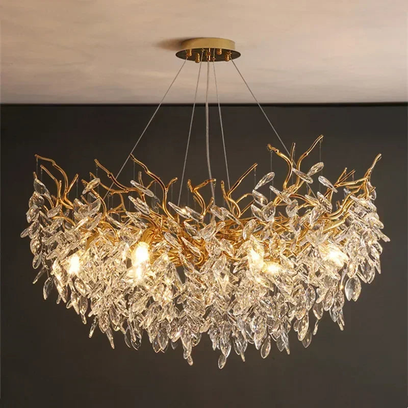 DecorBites™ Luxury Crystal Chandelier with LED Lights