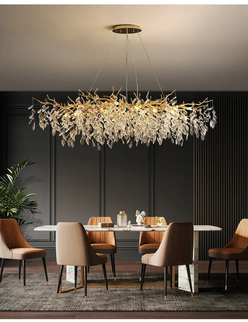 DecorBites™ Luxury Crystal Chandelier with LED Lights