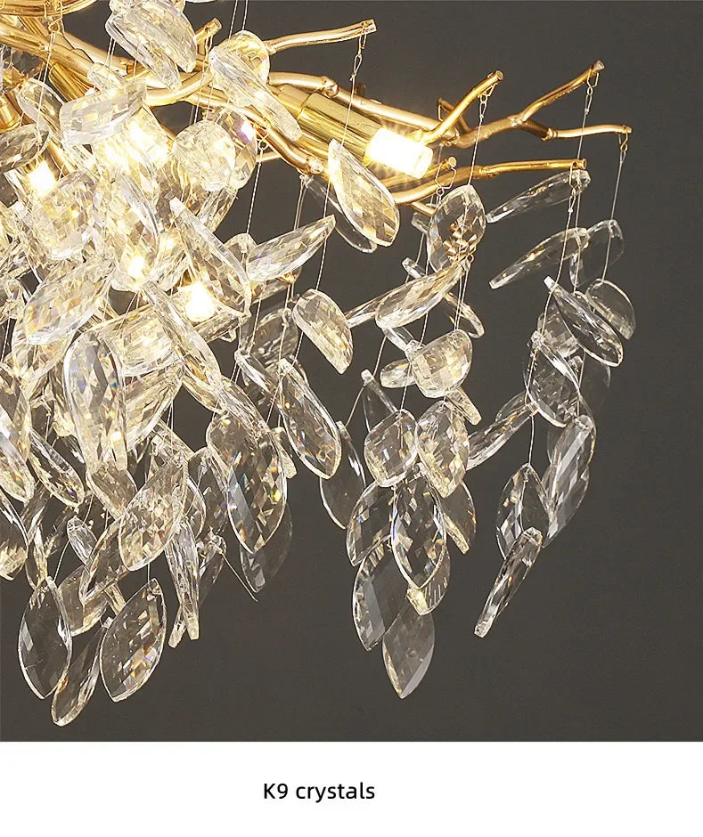 DecorBites™ Luxury Crystal Chandelier with LED Lights
