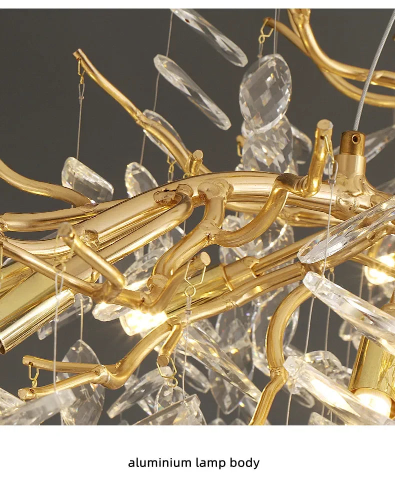 DecorBites™ Luxury Crystal Chandelier with LED Lights