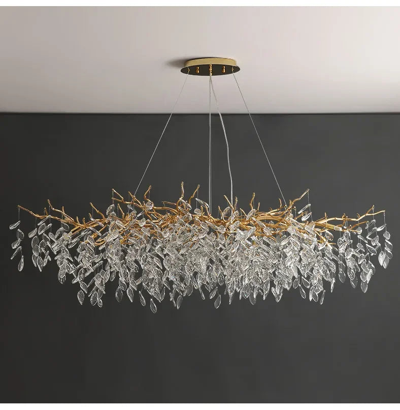 DecorBites™ Luxury Crystal Chandelier with LED Lights