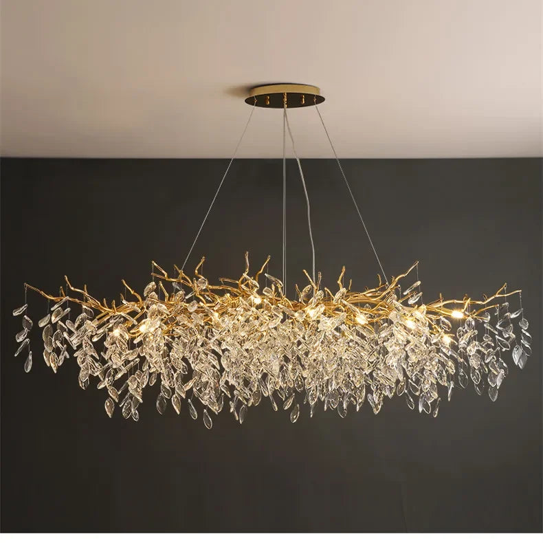 DecorBites™ Luxury Crystal Chandelier with LED Lights