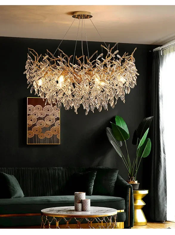 DecorBites™ Luxury Crystal Chandelier with LED Lights