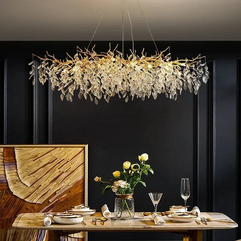 DecorBites™ Luxury Crystal Chandelier with LED Lights