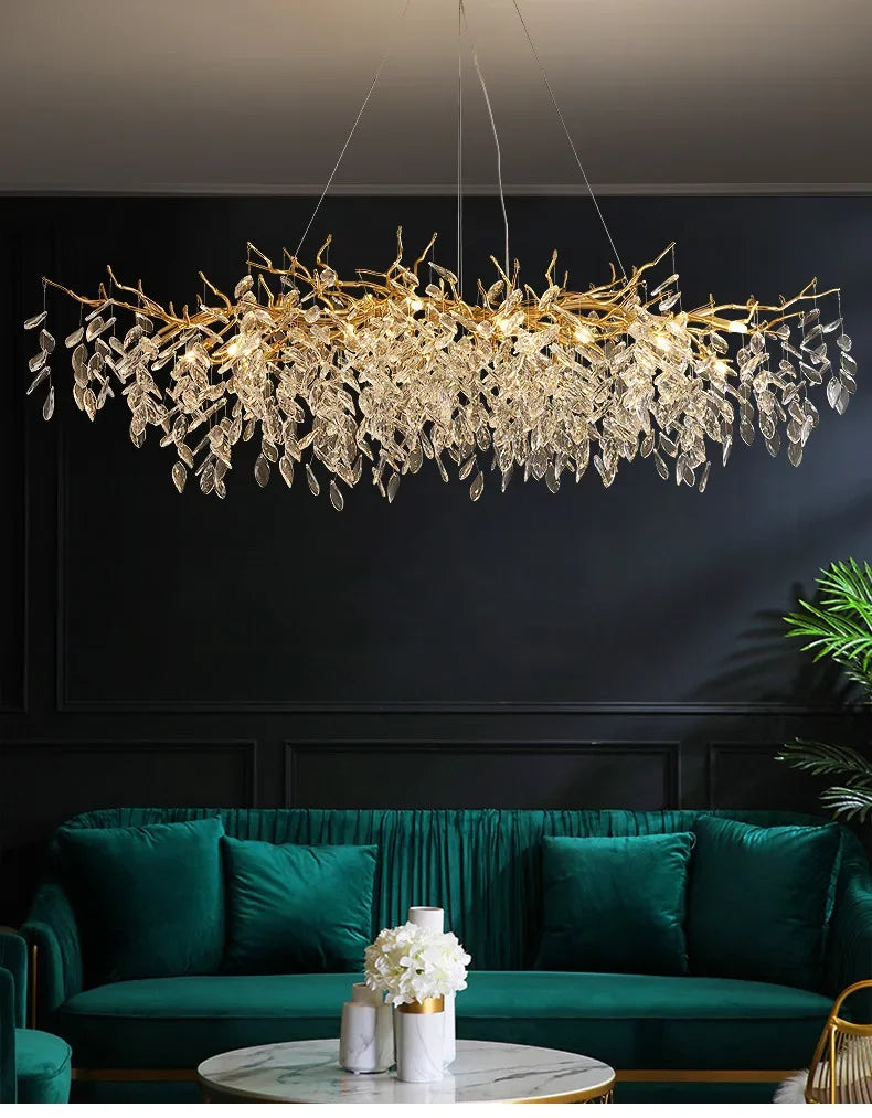 DecorBites™ Luxury Crystal Chandelier with LED Lights