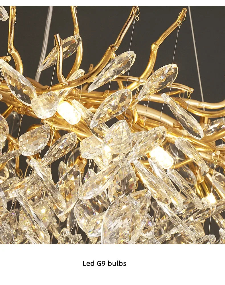 DecorBites™ Luxury Crystal Chandelier with LED Lights