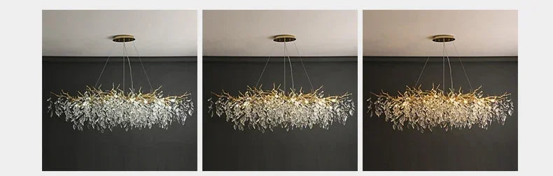 DecorBites™ Modern Crystal Chandelier with LED Lighting