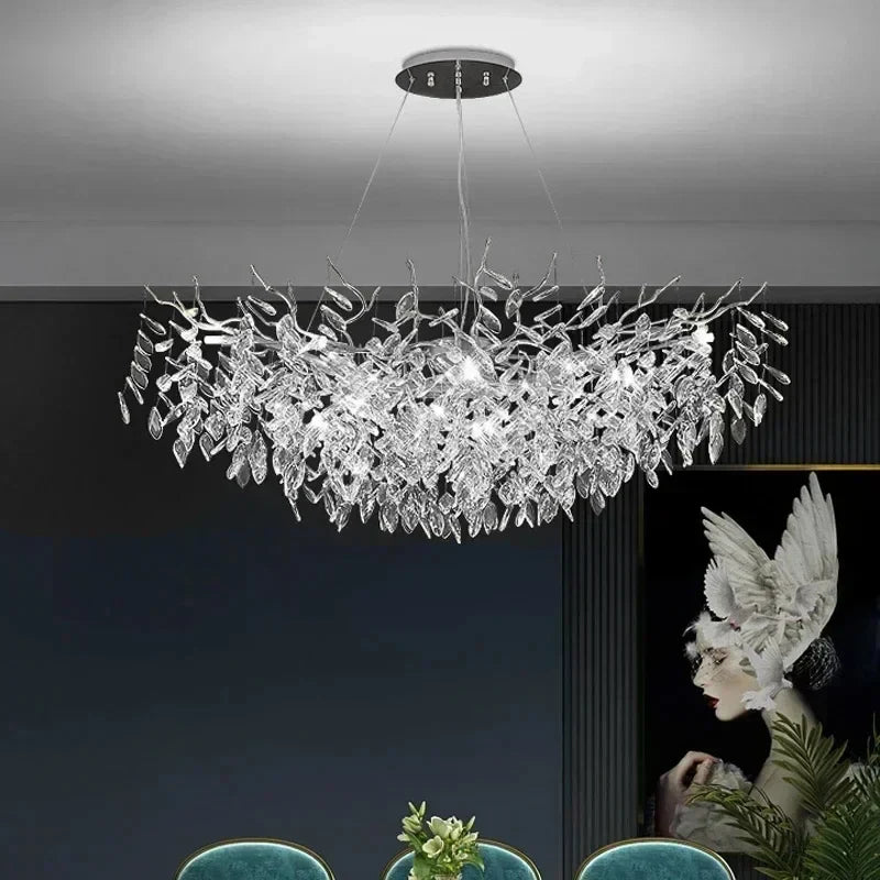 DecorBites™ Modern Crystal Chandelier with LED Lighting